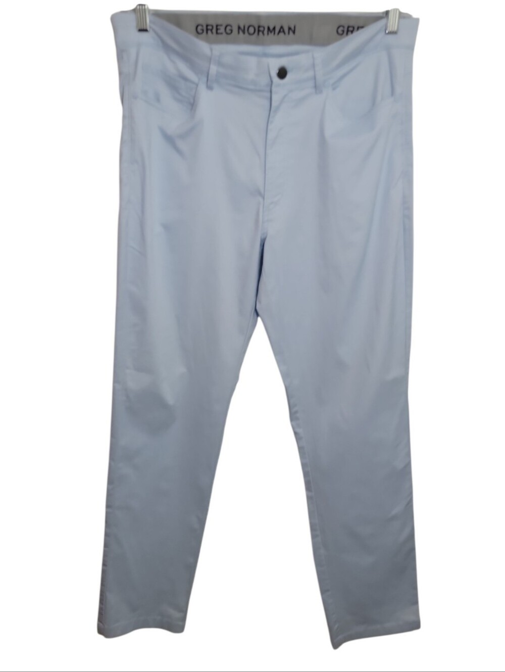 Greg Norman Collection pale blue performance golf pants men's size 32x32 stretch
